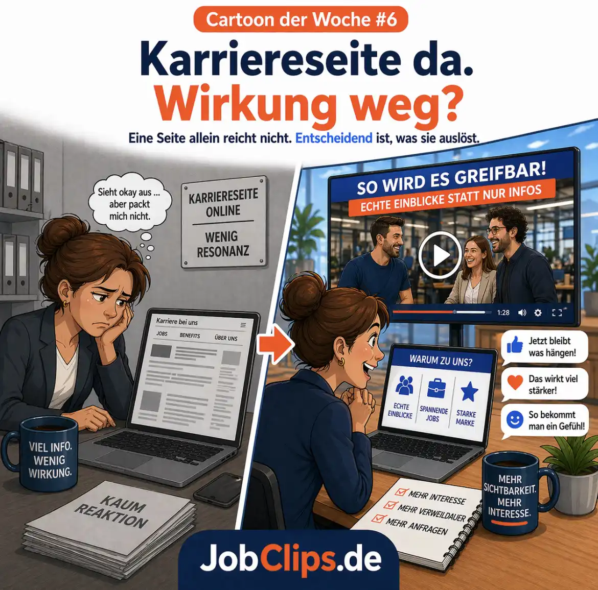 Cartoon der Woche: Karriereseite da. Wirkung weg?