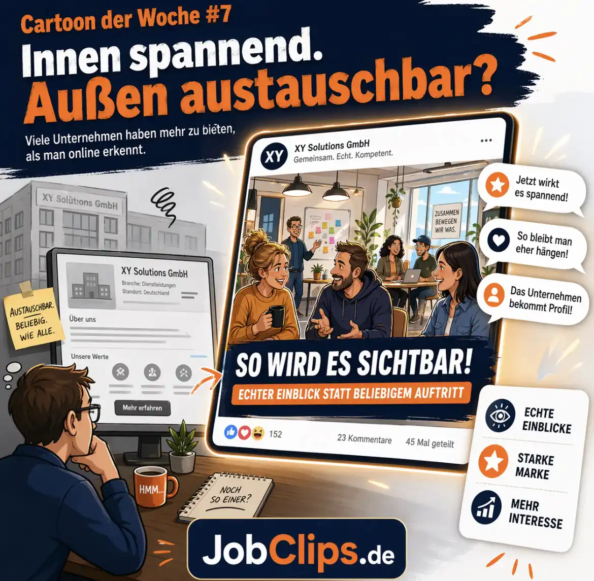 Cartoon der Woche: Innen spannend. Außen austauschbar?