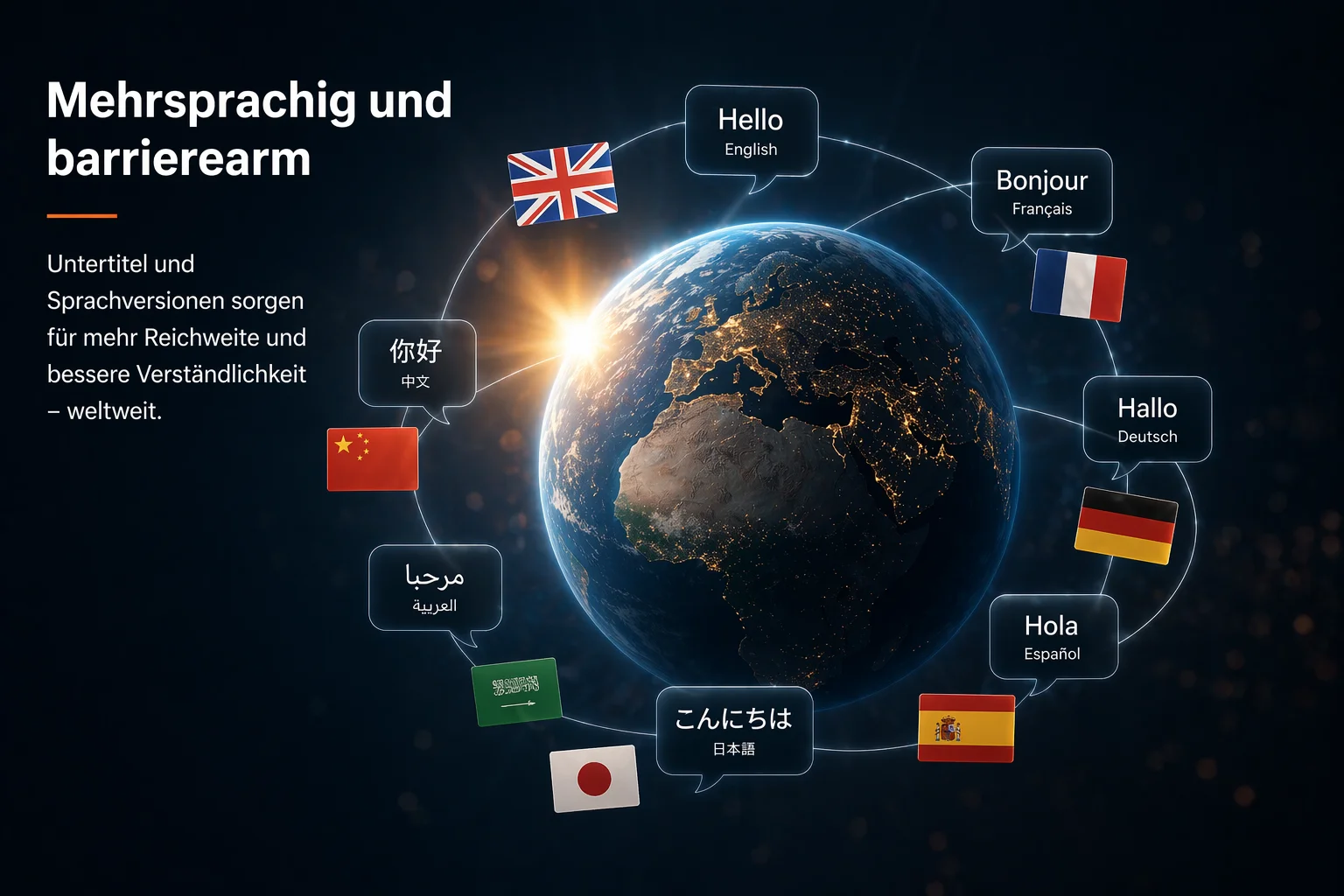 Mehrsprachig und barrierearm