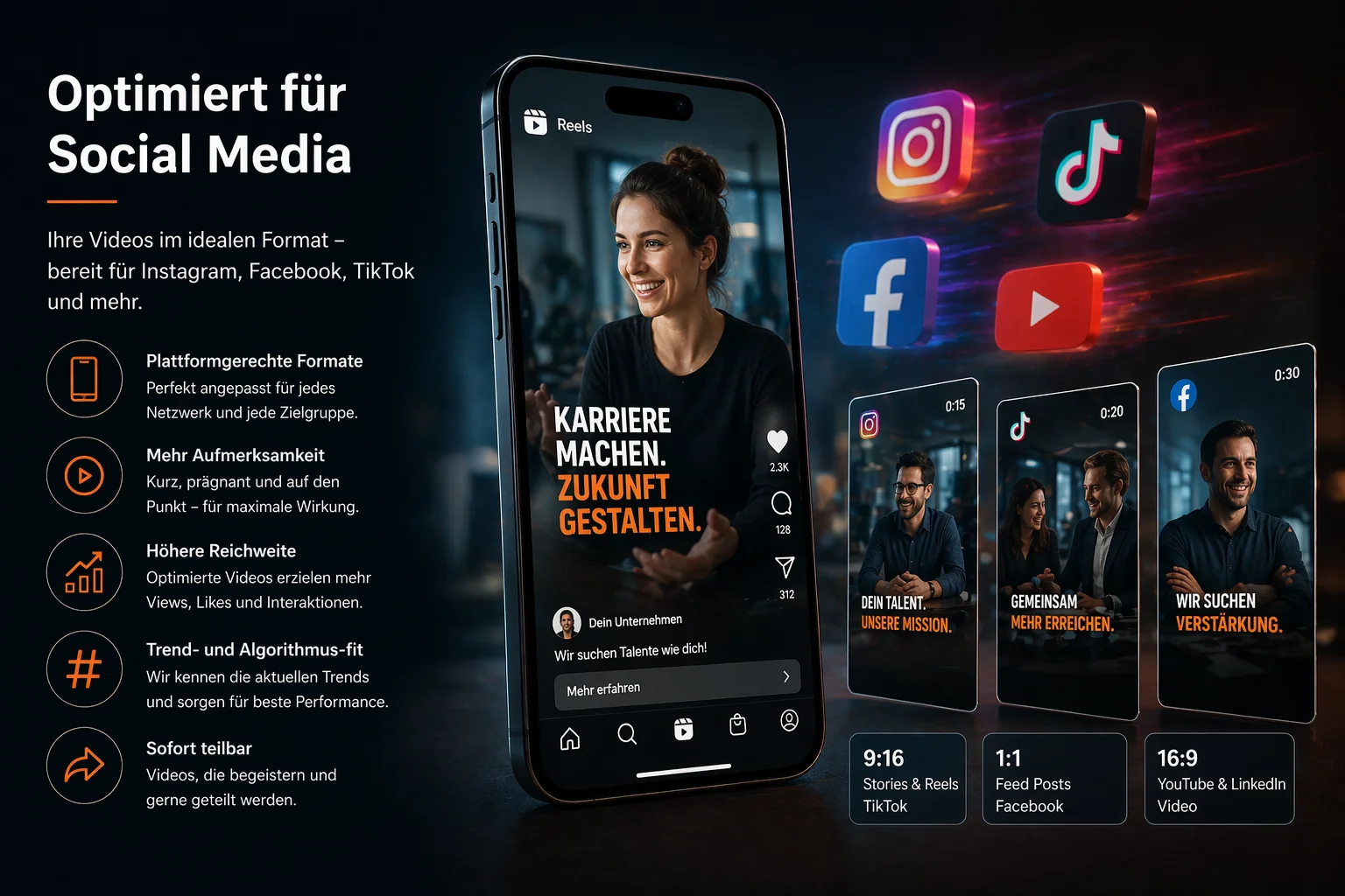 Optimiert für Social Media