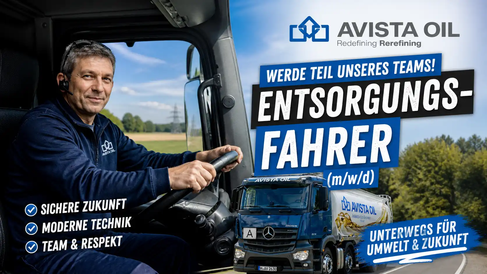 Recruiting-Film für AVISTA OIL für Entsorgungsfahrer
