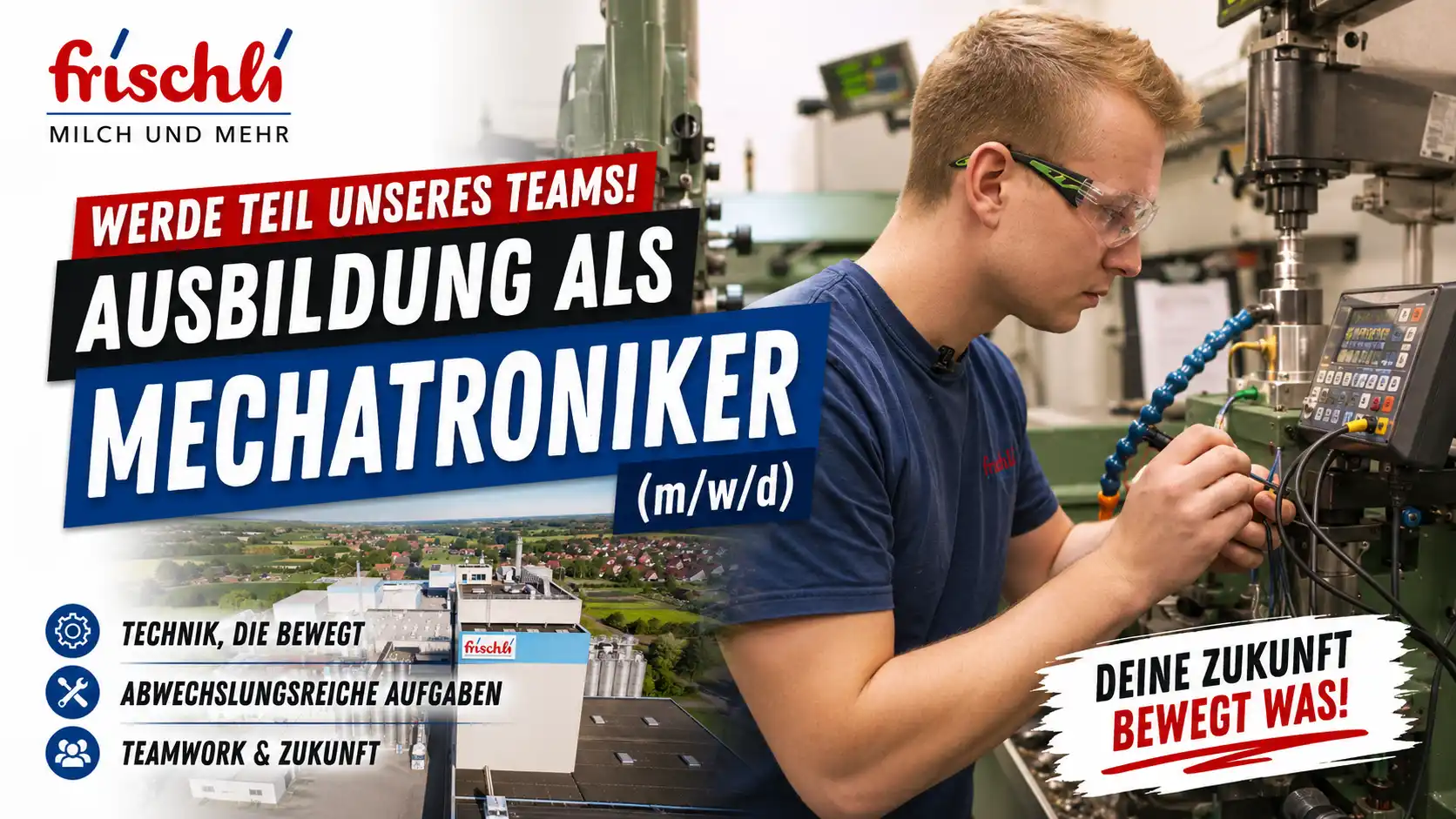 Recruiting-Film für frischli zur Ausbildung als Mechatroniker