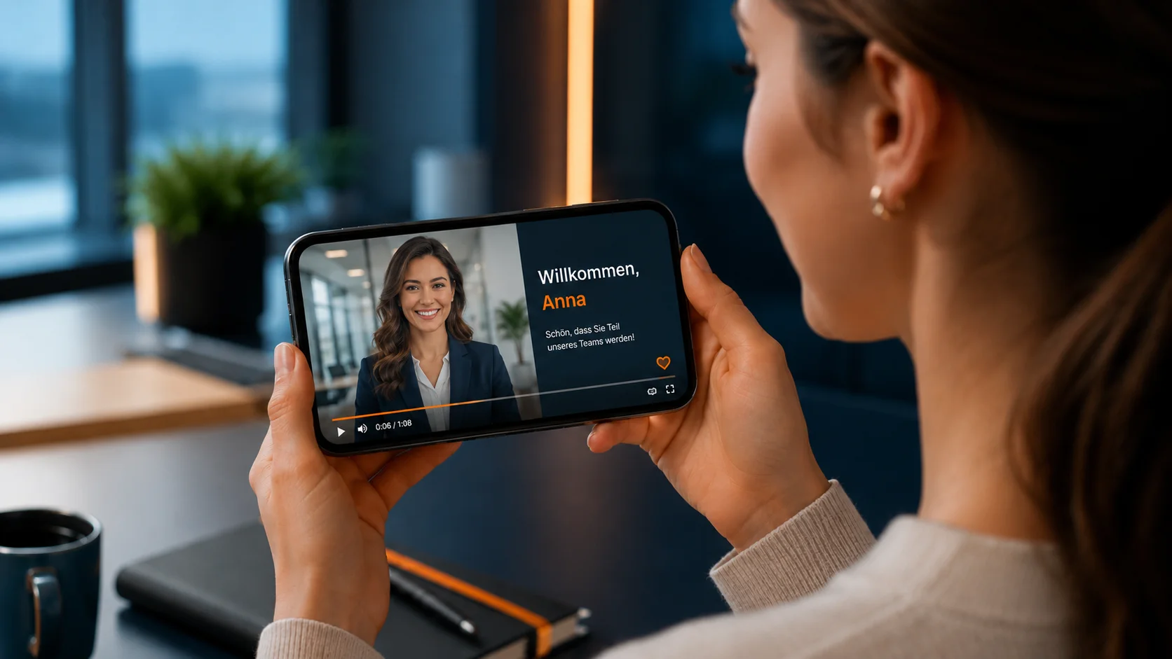 Personalisierte AVAWELCOME-Videobotschaft mit persönlicher Namensansprache